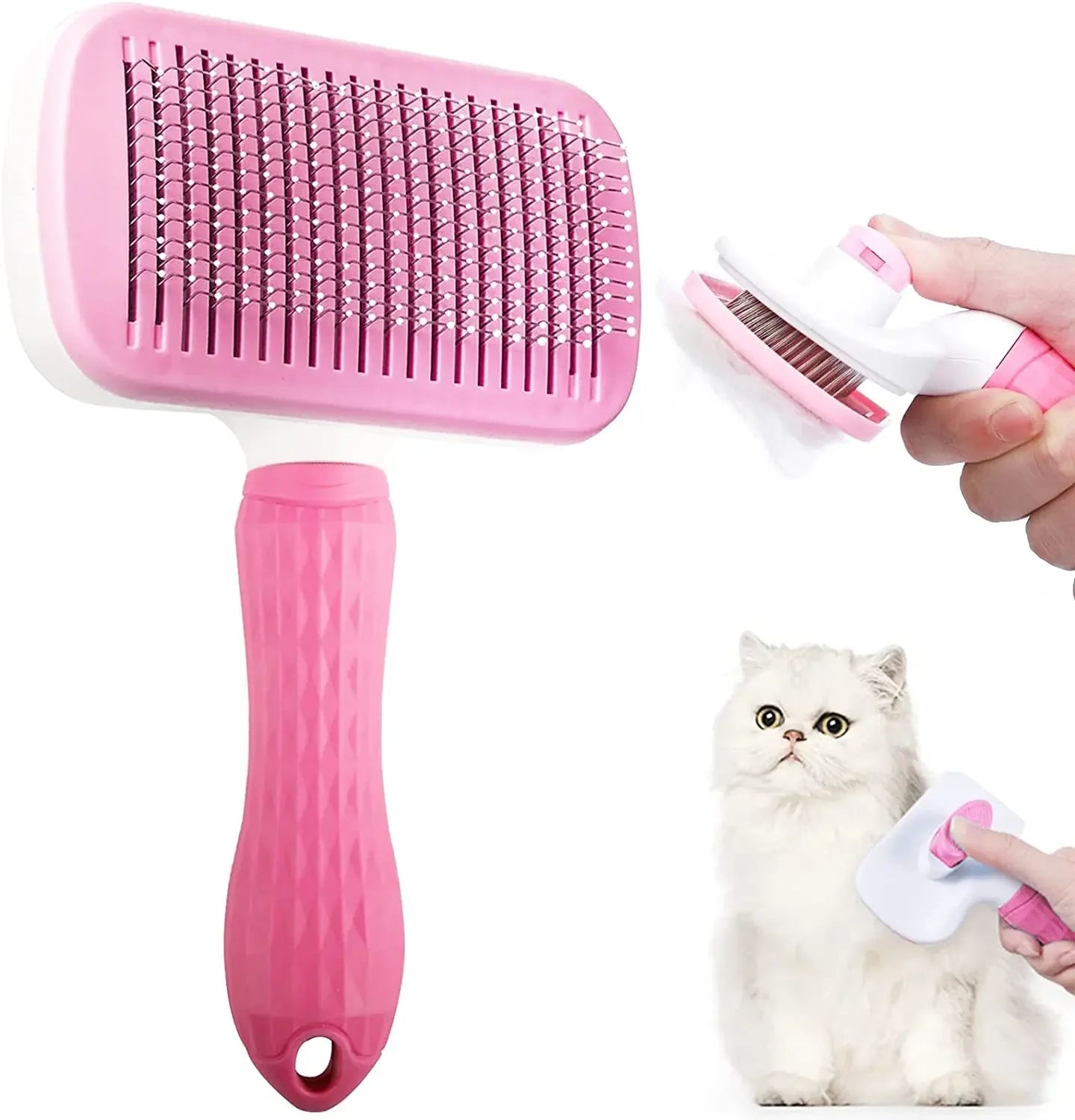 Spazzola per la rimozione dei peli di cani e gatti, pettine per la toelettatura e la cura di cani a pelo lungo, rimuove i peli, spazzola per la pulizia e il bagno, accessori per cani.