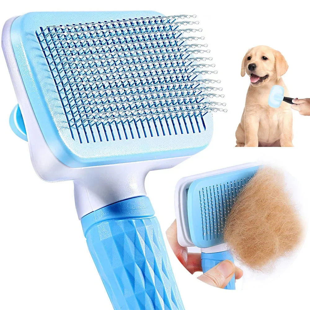 Spazzola per la rimozione dei peli di cani e gatti, pettine per la toelettatura e la cura di cani a pelo lungo, rimuove i peli, spazzola per la pulizia e il bagno, accessori per cani.