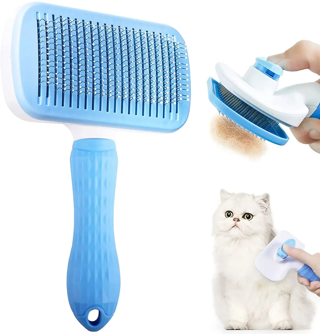 Spazzola per la rimozione dei peli di cani e gatti, pettine per la toelettatura e la cura di cani a pelo lungo, rimuove i peli, spazzola per la pulizia e il bagno, accessori per cani.